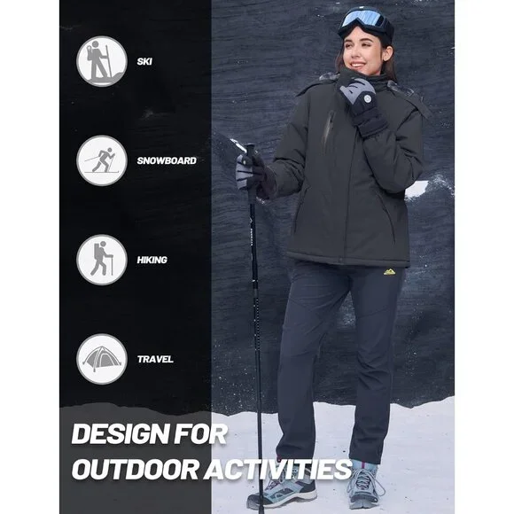 Women's Carbongrey Winter Coats Waterproof Snow Ski Jacket Warm Mountain - Picture 6 of 6